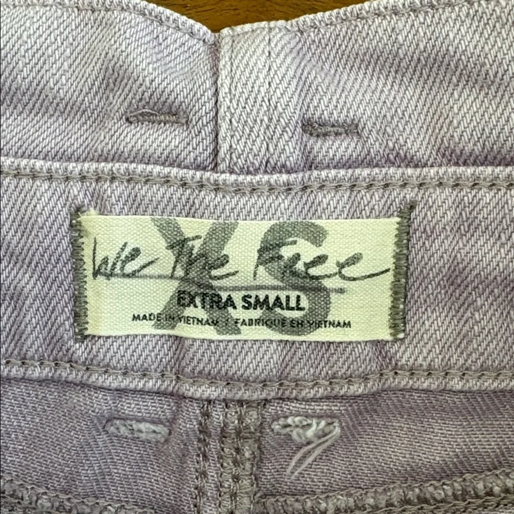 Free People See You Sometime High Waisted Belted Cut Off Shorts Lilac Purple XS - Picture 4 of 7